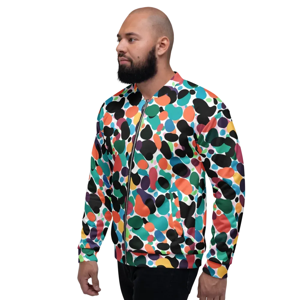 Chromatic Pebbles on Bomber Jacket — Left
