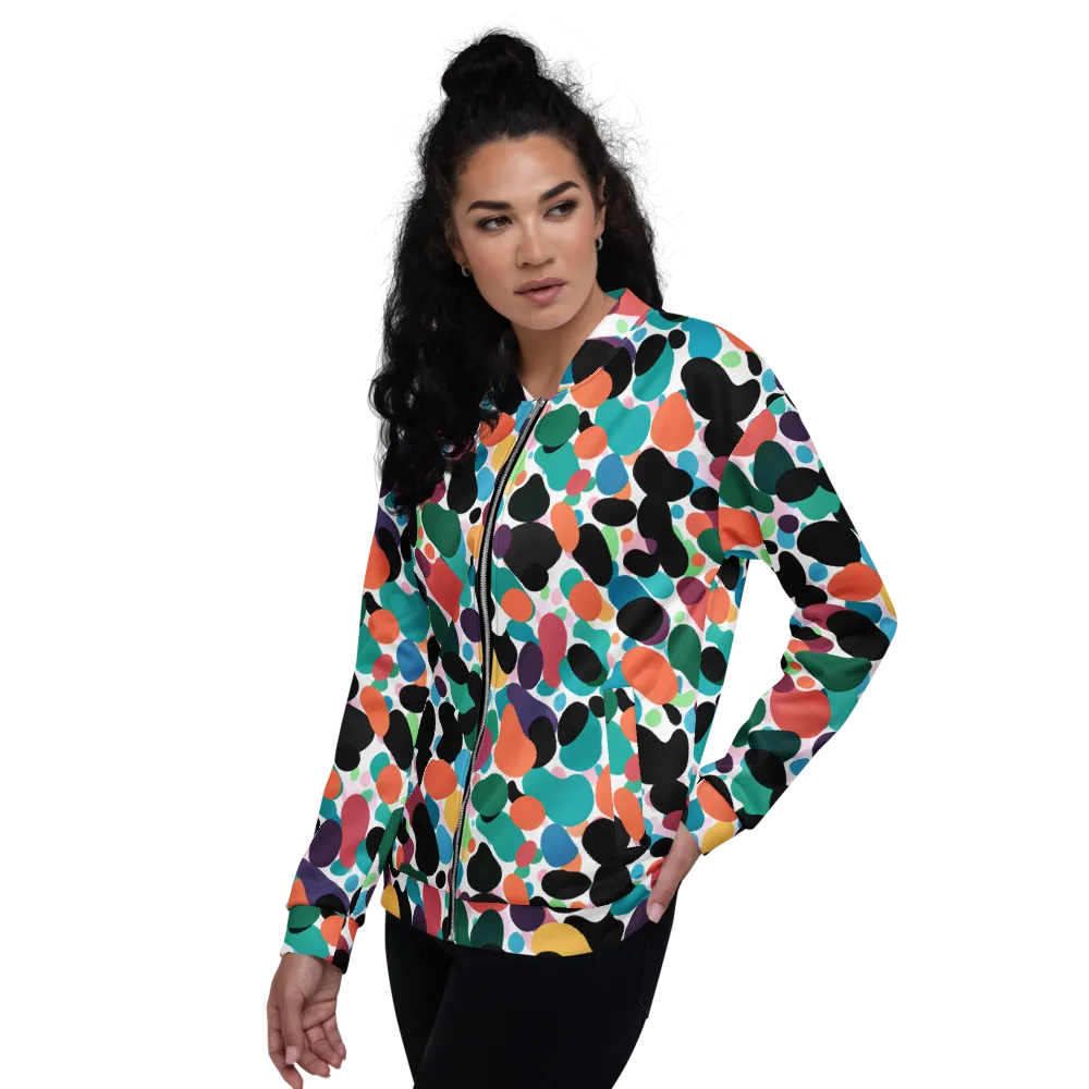 Chromatic Pebbles on Bomber Jacket — Left