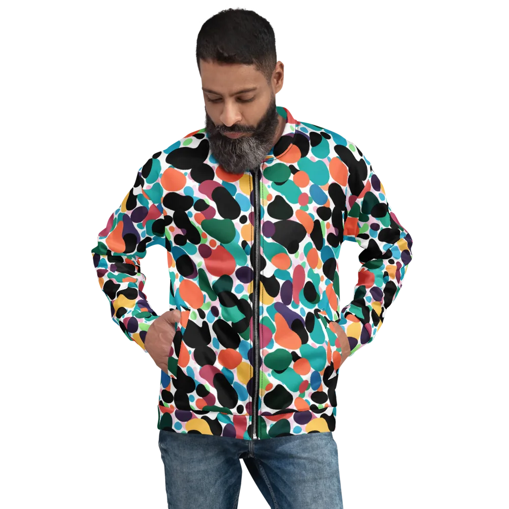 Chromatic Pebbles on Bomber Jacket — Front