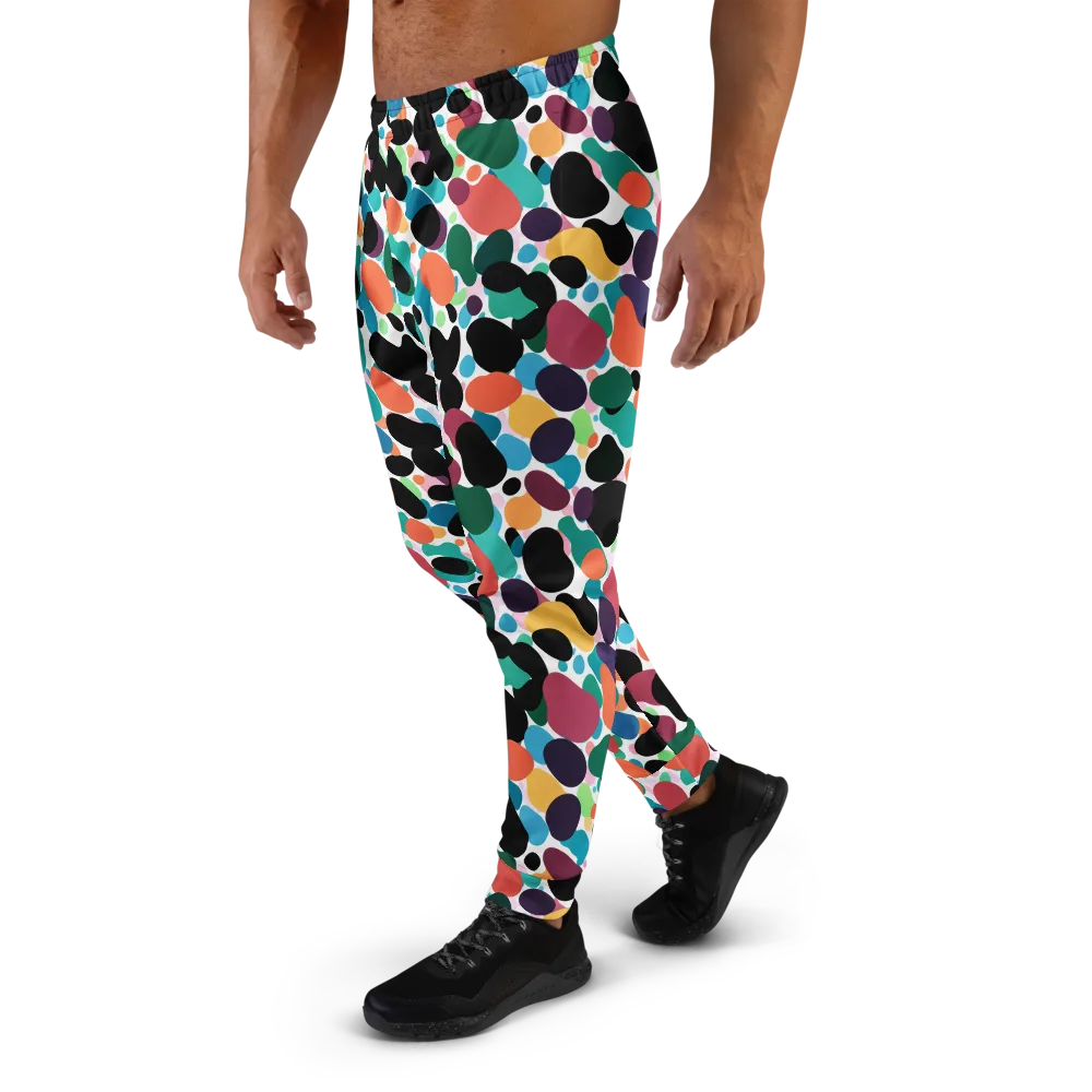 Chromatic Pebbles on Men's Joggers — Left