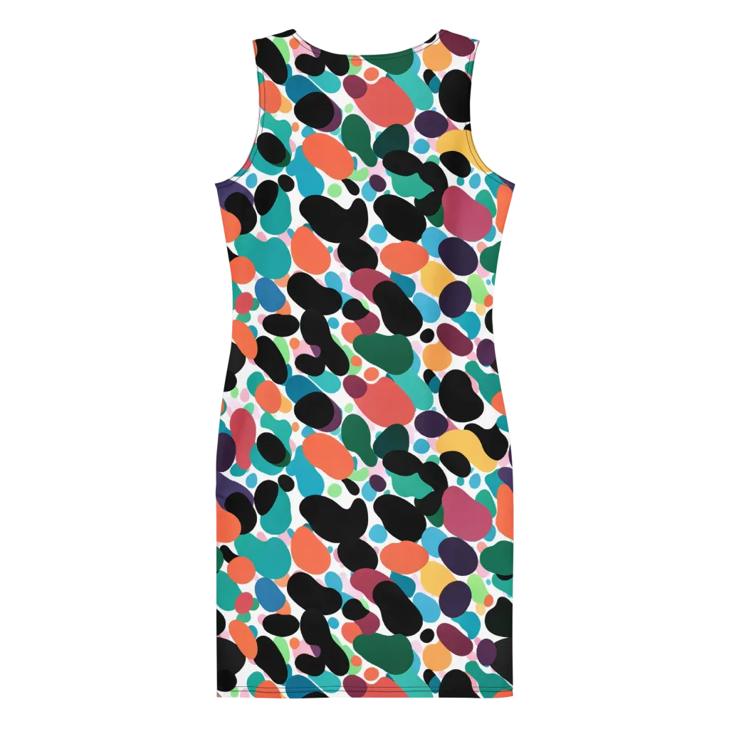 Chromatic Pebbles on Bodycon Dress — Back