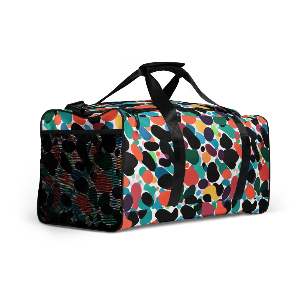 Chromatic Pebbles on Duffle Bag — Right Front
