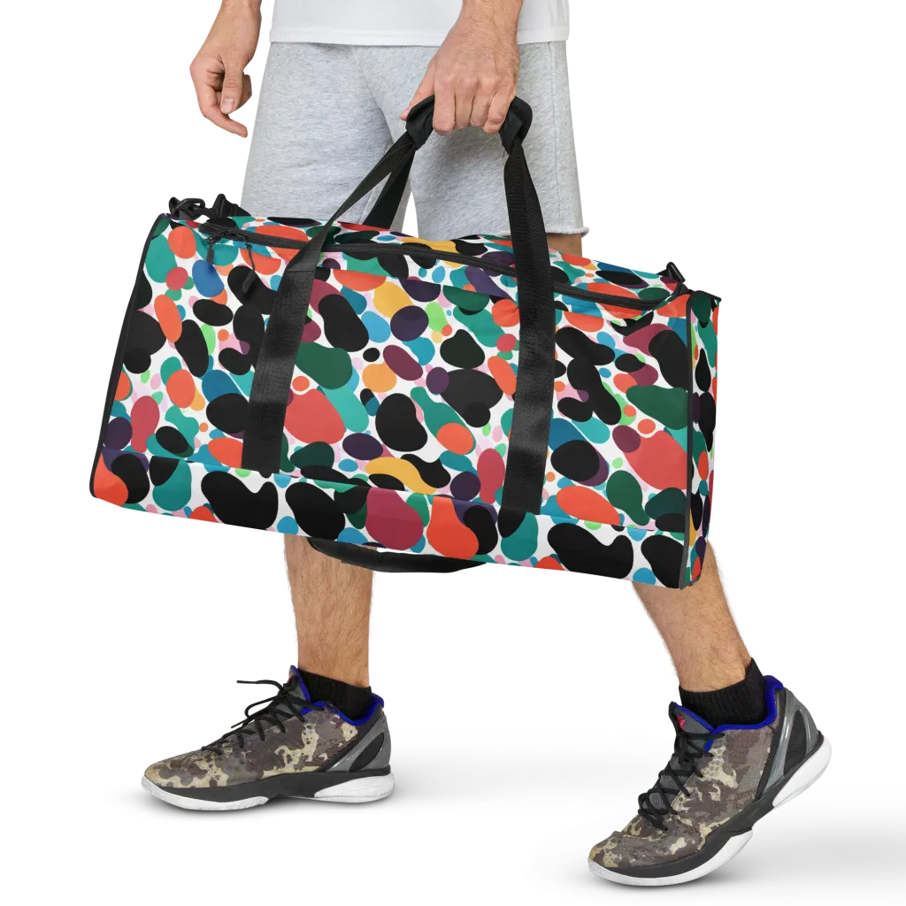 Chromatic Pebbles on Duffle Bag — Front
