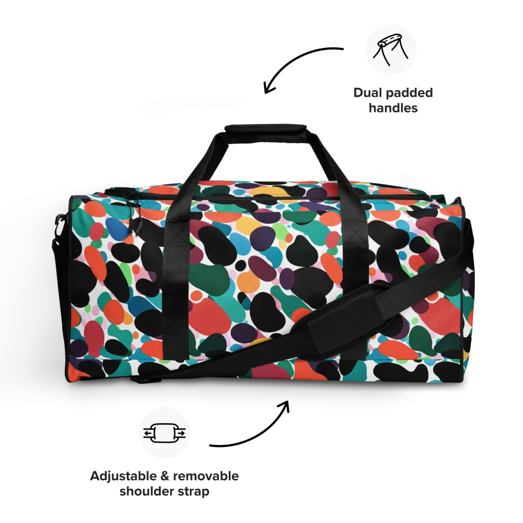 Chromatic Pebbles on Duffle Bag — Front
