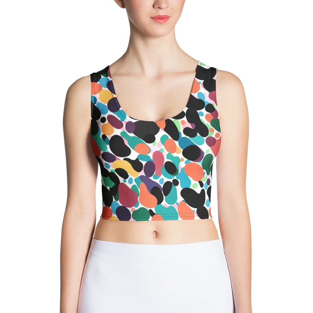 Chromatic Pebbles on Crop Top — Front