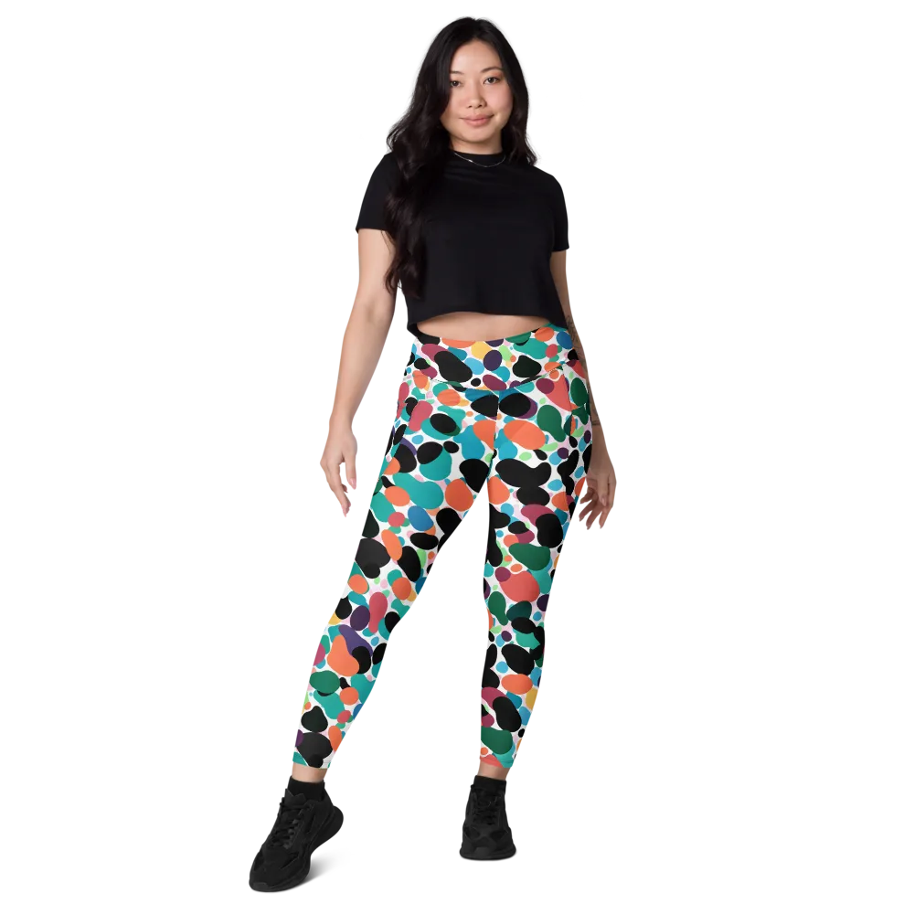 Chromatic Pebbles on Leggings with Pockets — Front