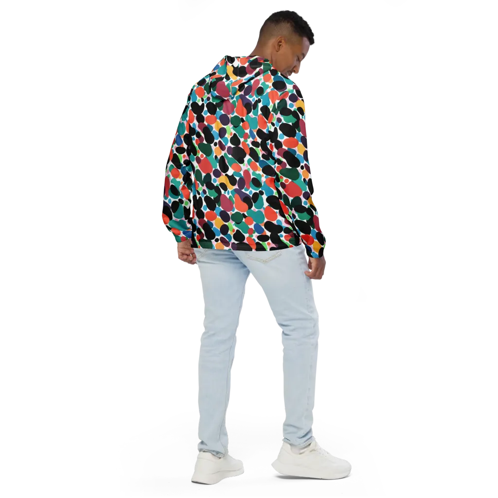 Chromatic Pebbles on Men's Windbreaker — Back
