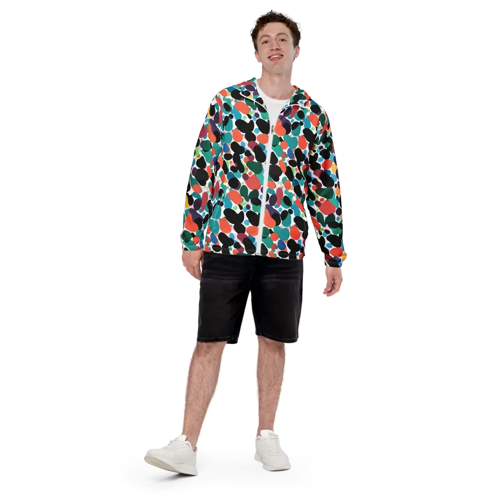Chromatic Pebbles on Men's Windbreaker — Front