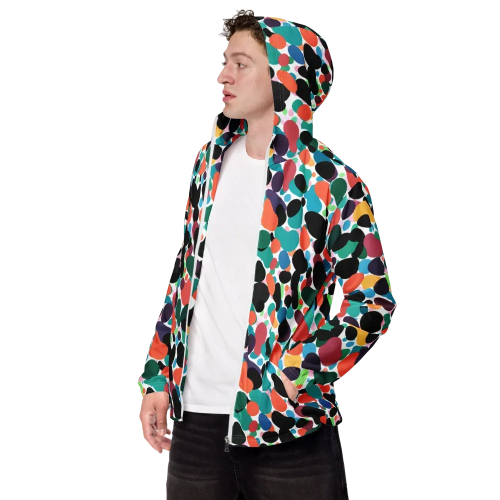 Chromatic Pebbles on Men's Windbreaker — Left Front