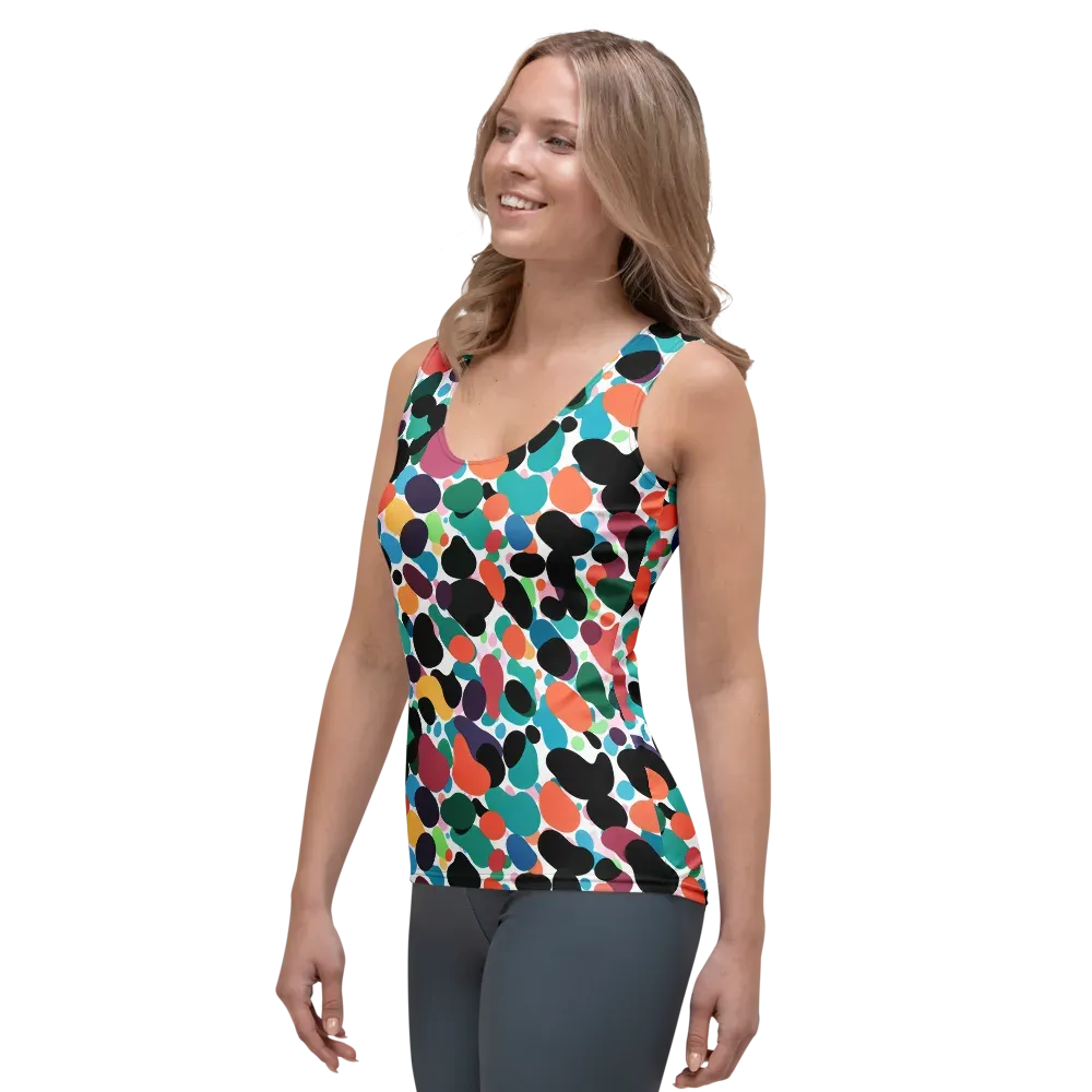 Chromatic Pebbles on Women's Tank Top — Left Front