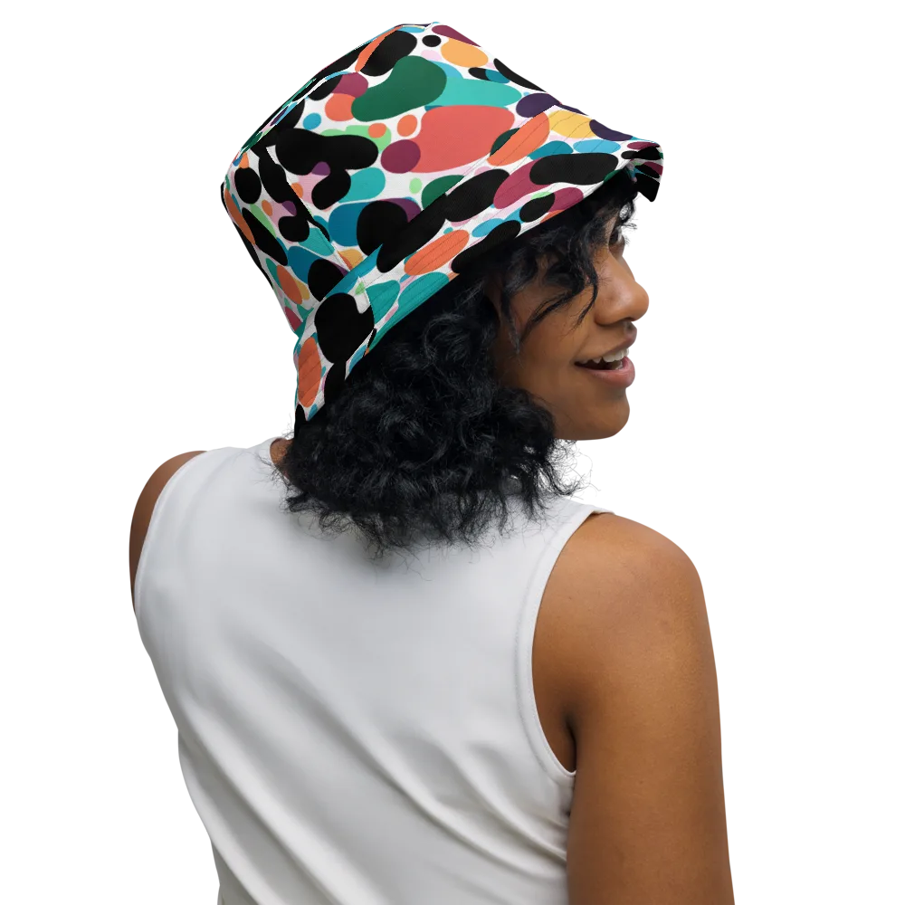 Chromatic Pebbles on Reversible Bucket Hat — Right Outside
