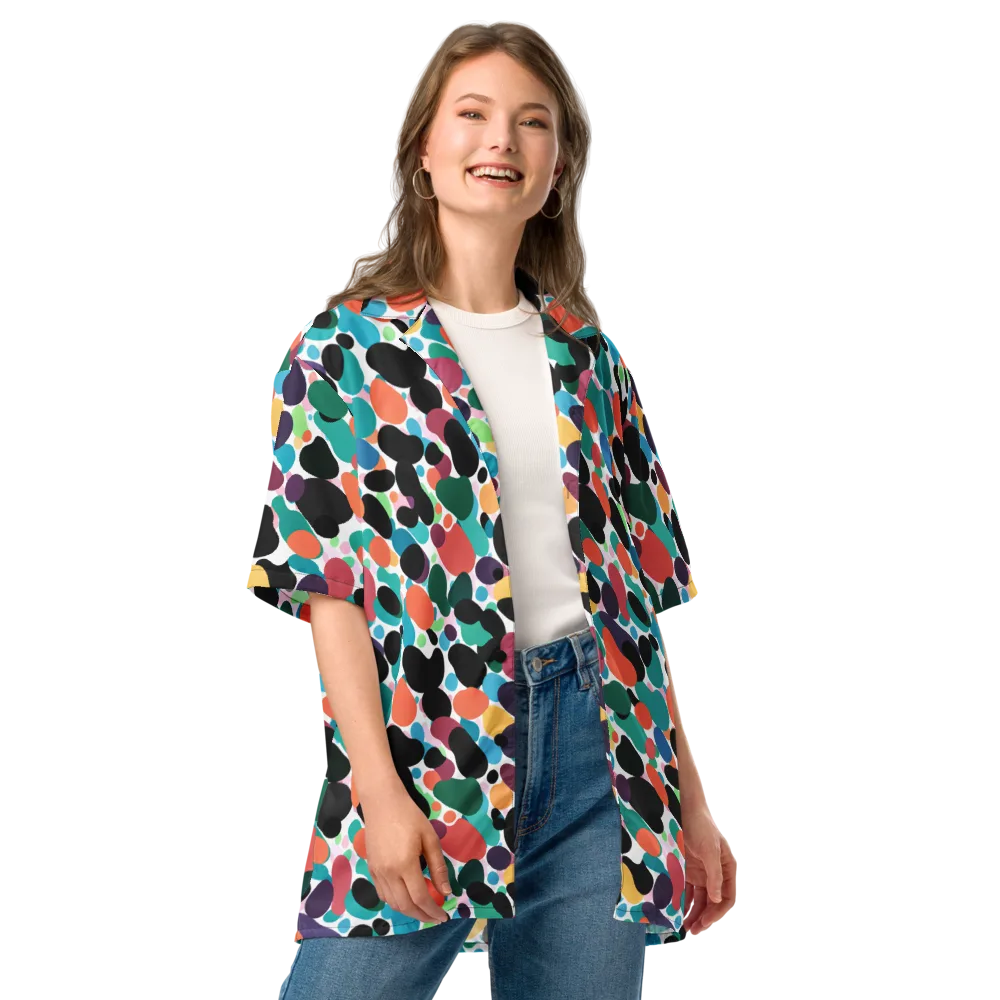 Chromatic Pebbles on Button Shirt — Front