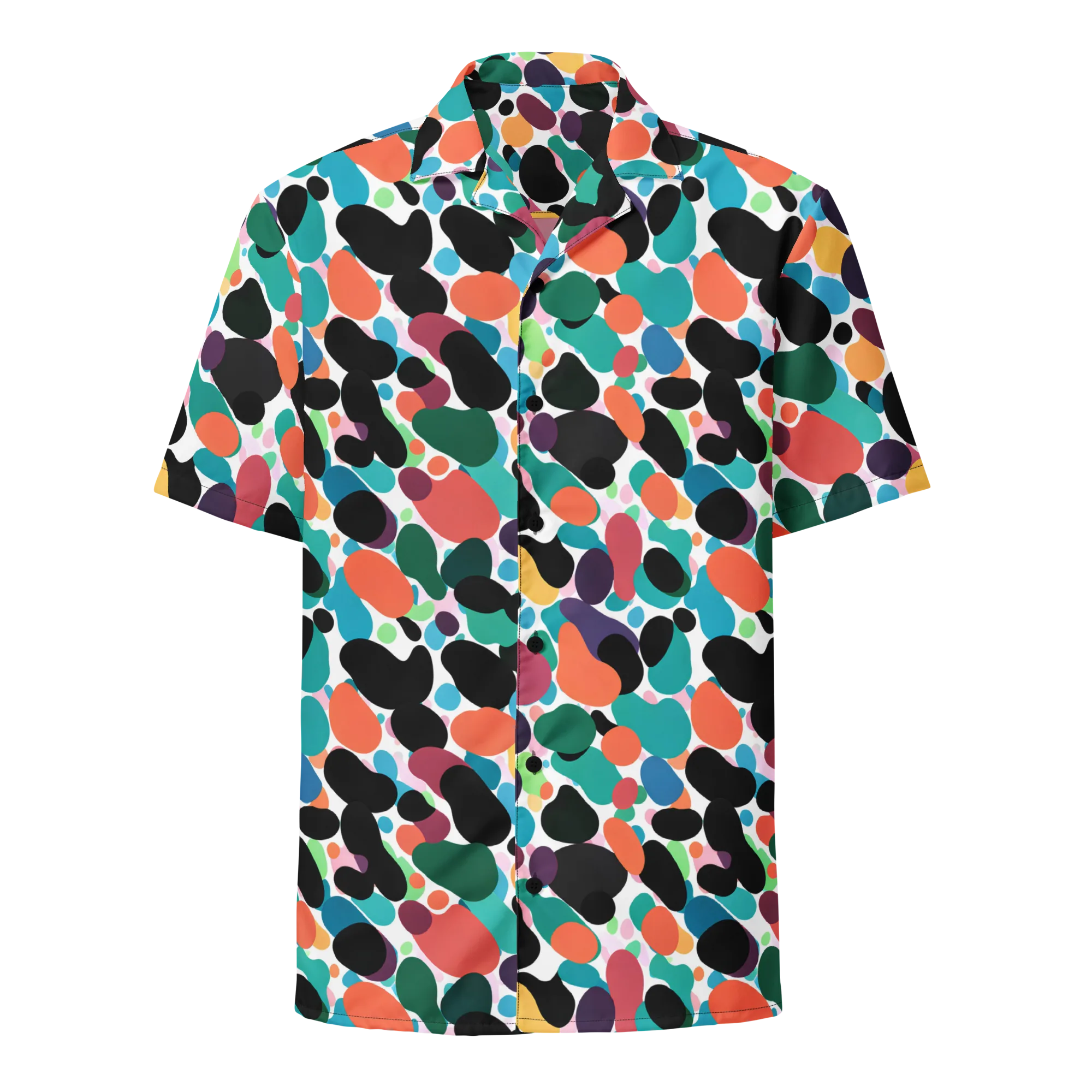 Chromatic Pebbles on Button Shirt — Front