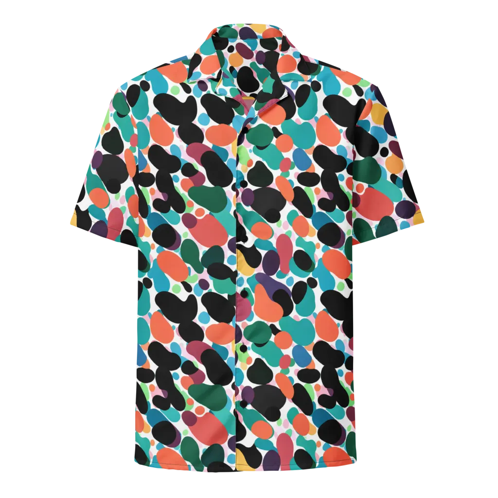 Chromatic Pebbles on Button Shirt — Front