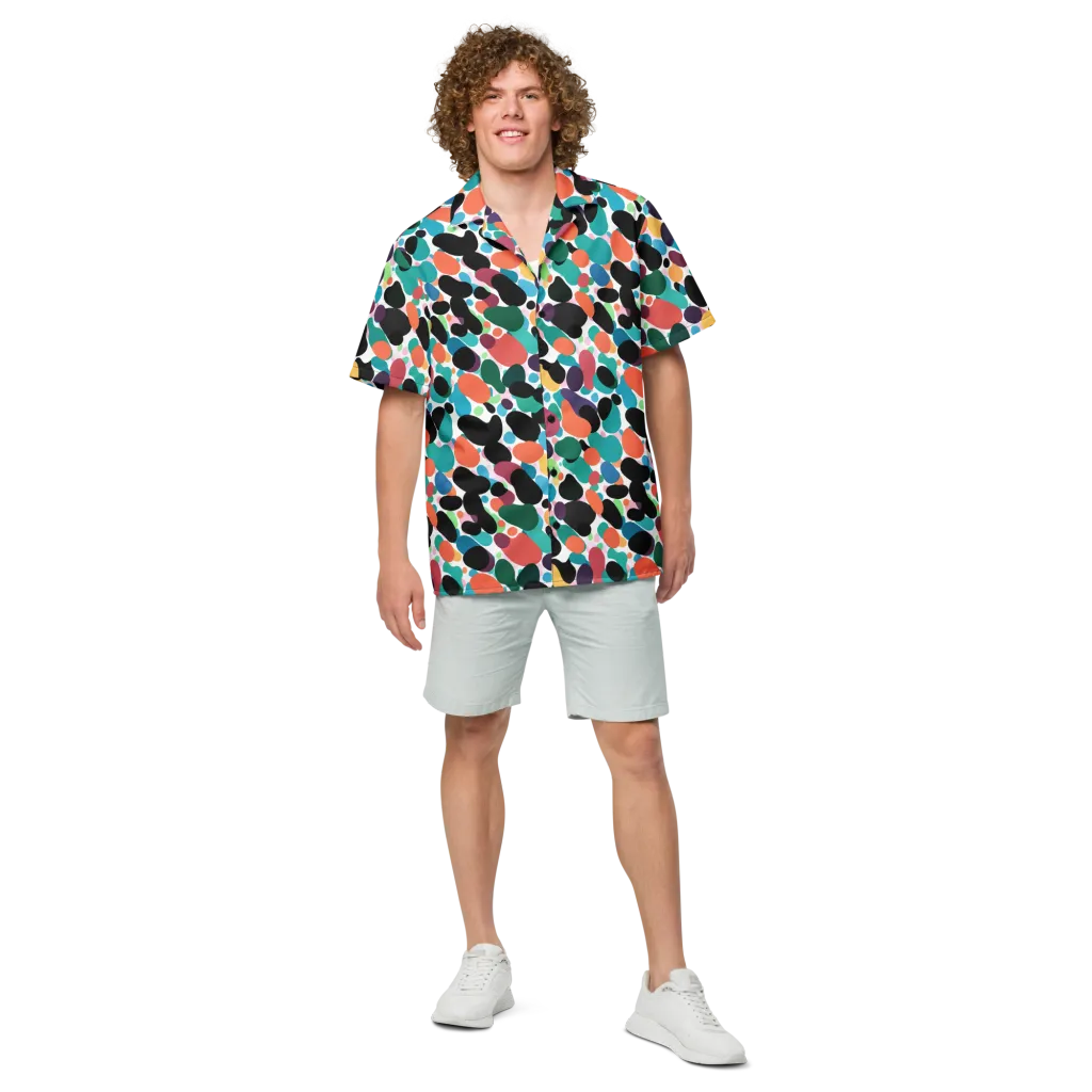 Chromatic Pebbles on Button Shirt — Front
