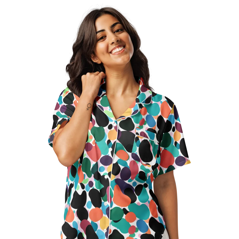 Chromatic Pebbles on Women's Short Sleeve Pajama Top — Front