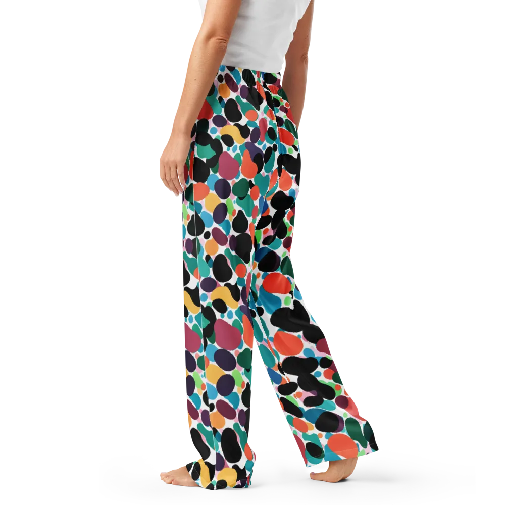 Chromatic Pebbles on Women's Pajama Pants — Left
