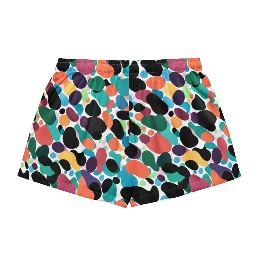 Chromatic Pebbles on Women's Pajama Shorts — Back