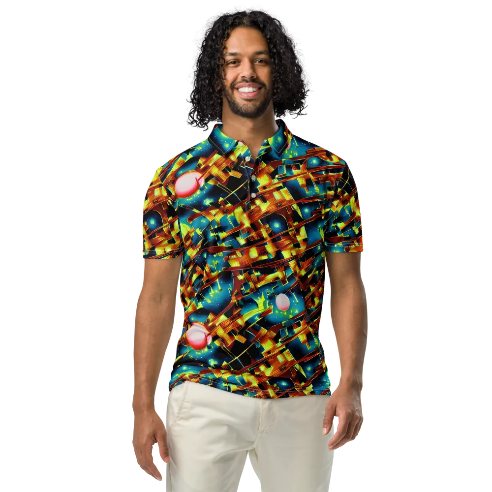 Solar Machina on Men's Slim Fit Polo Shirt — Front