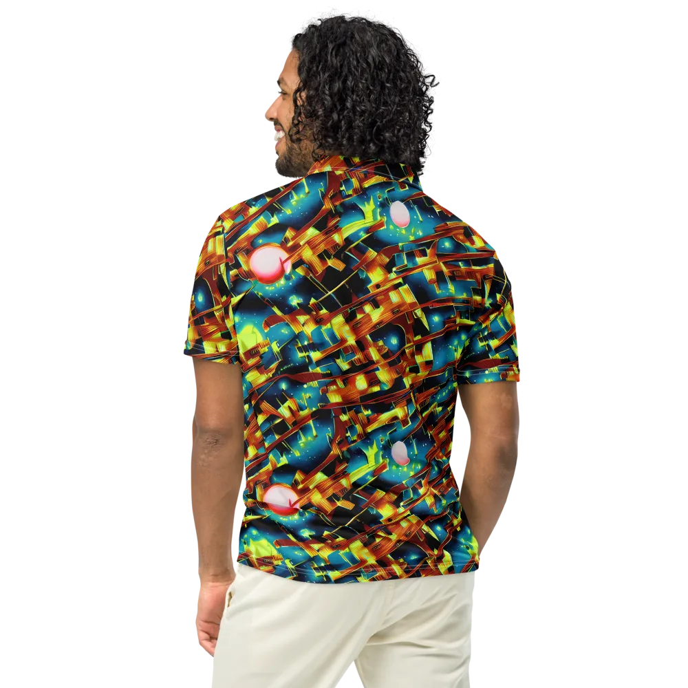 Solar Machina on Men's Slim Fit Polo Shirt — Back