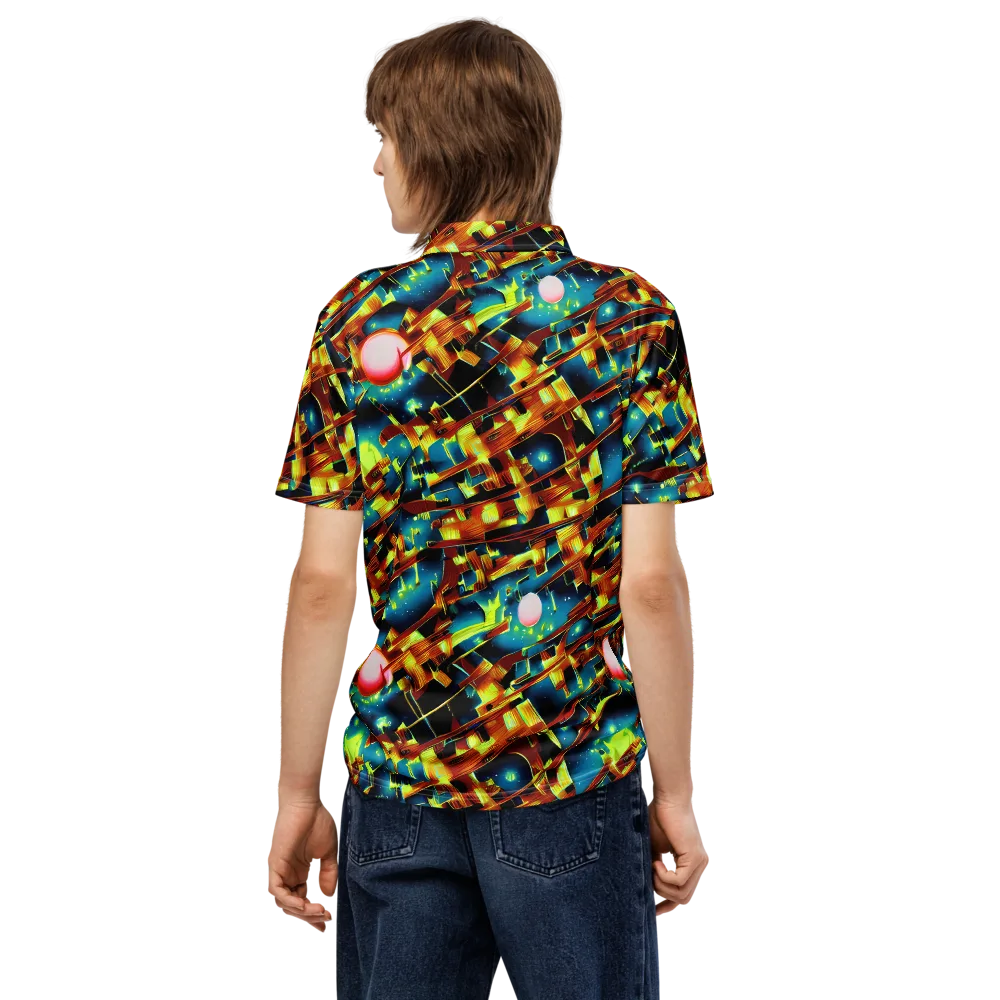 Solar Machina on Men's Slim Fit Polo Shirt — Back