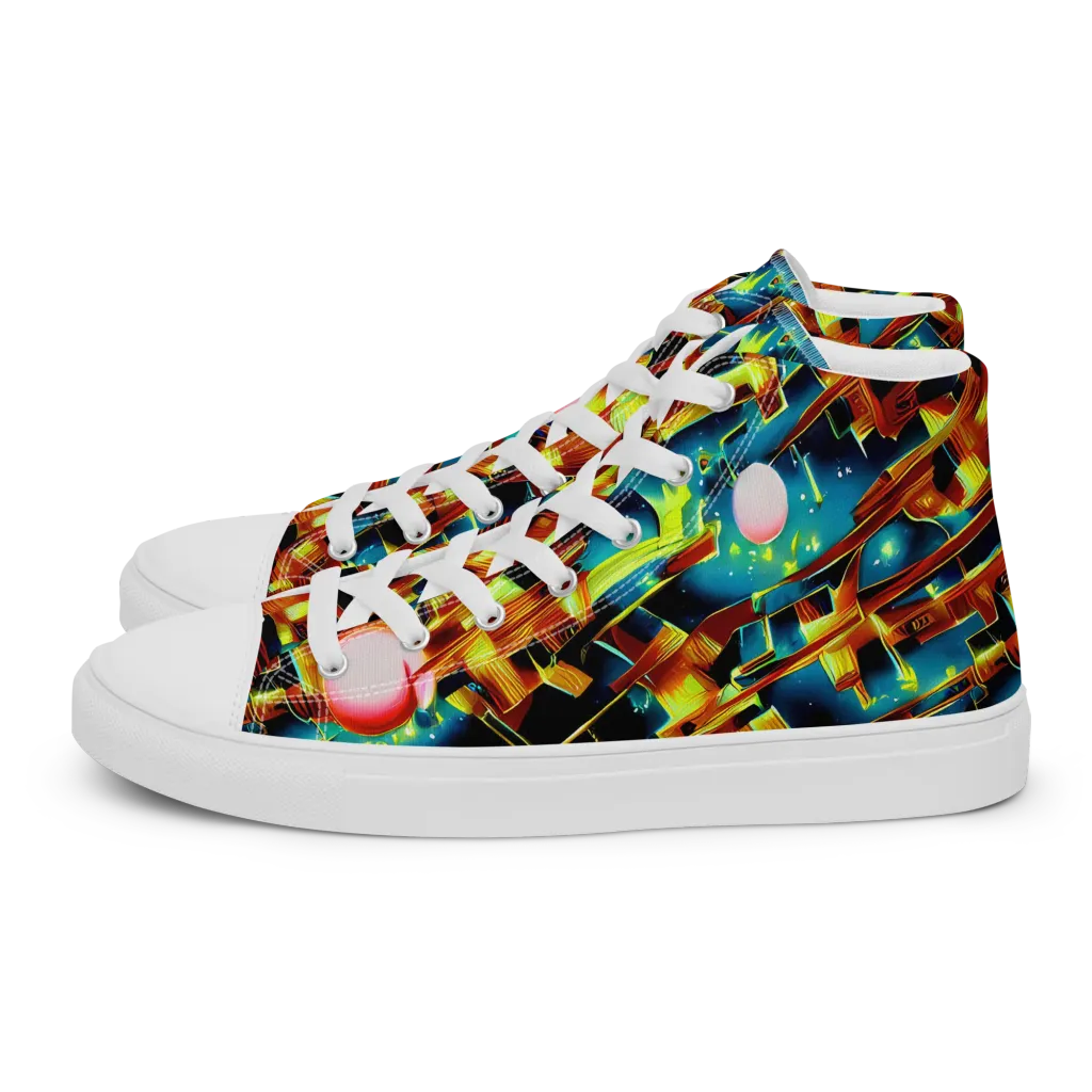 Solar Machina on Men's High Top Canvas Shoes — Left