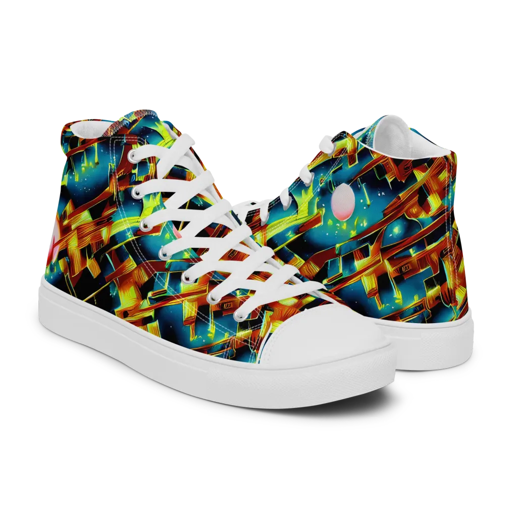 Solar Machina on Men's High Top Canvas Shoes — Right