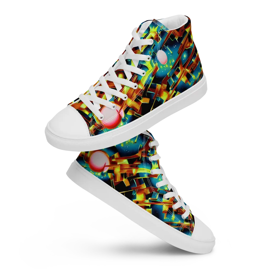 Solar Machina on Men's High Top Canvas Shoes — Front