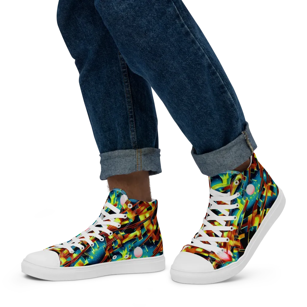 Solar Machina on Men's High Top Canvas Shoes — Left
