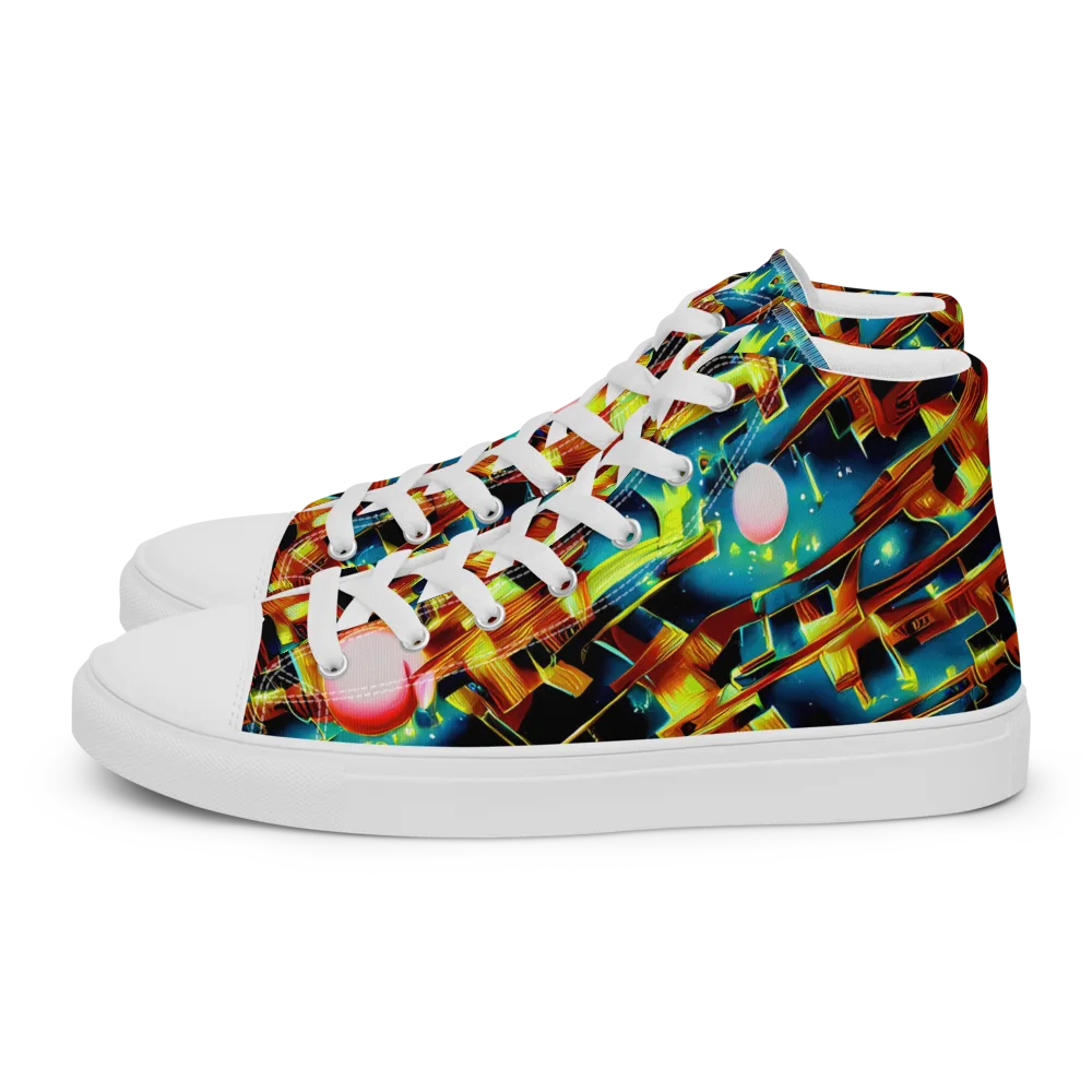 Solar Machina on Women's High Top Canvas Shoes — Left