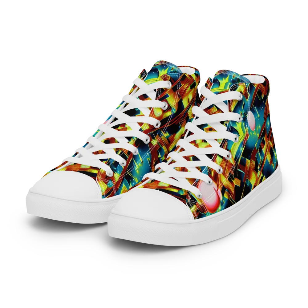 Solar Machina on Women's High Top Canvas Shoes — Left Front