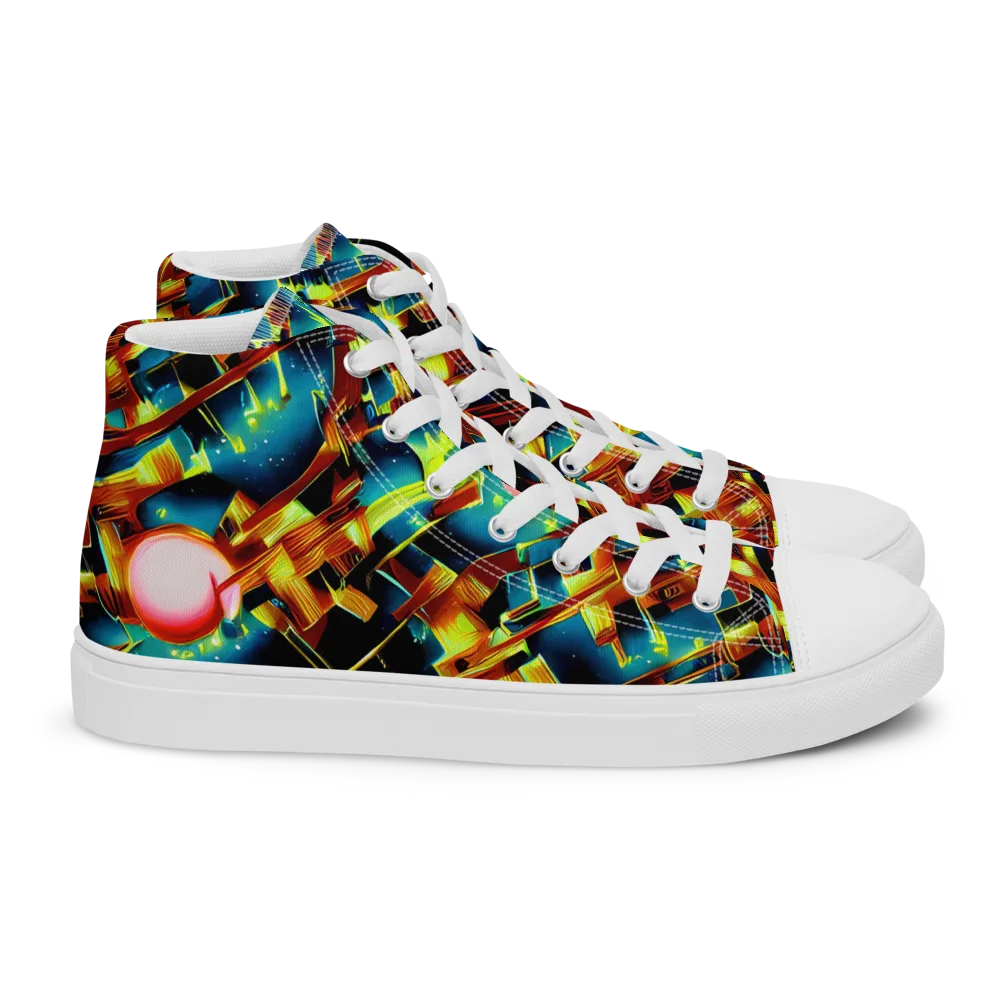 Solar Machina on Women's High Top Canvas Shoes — Right