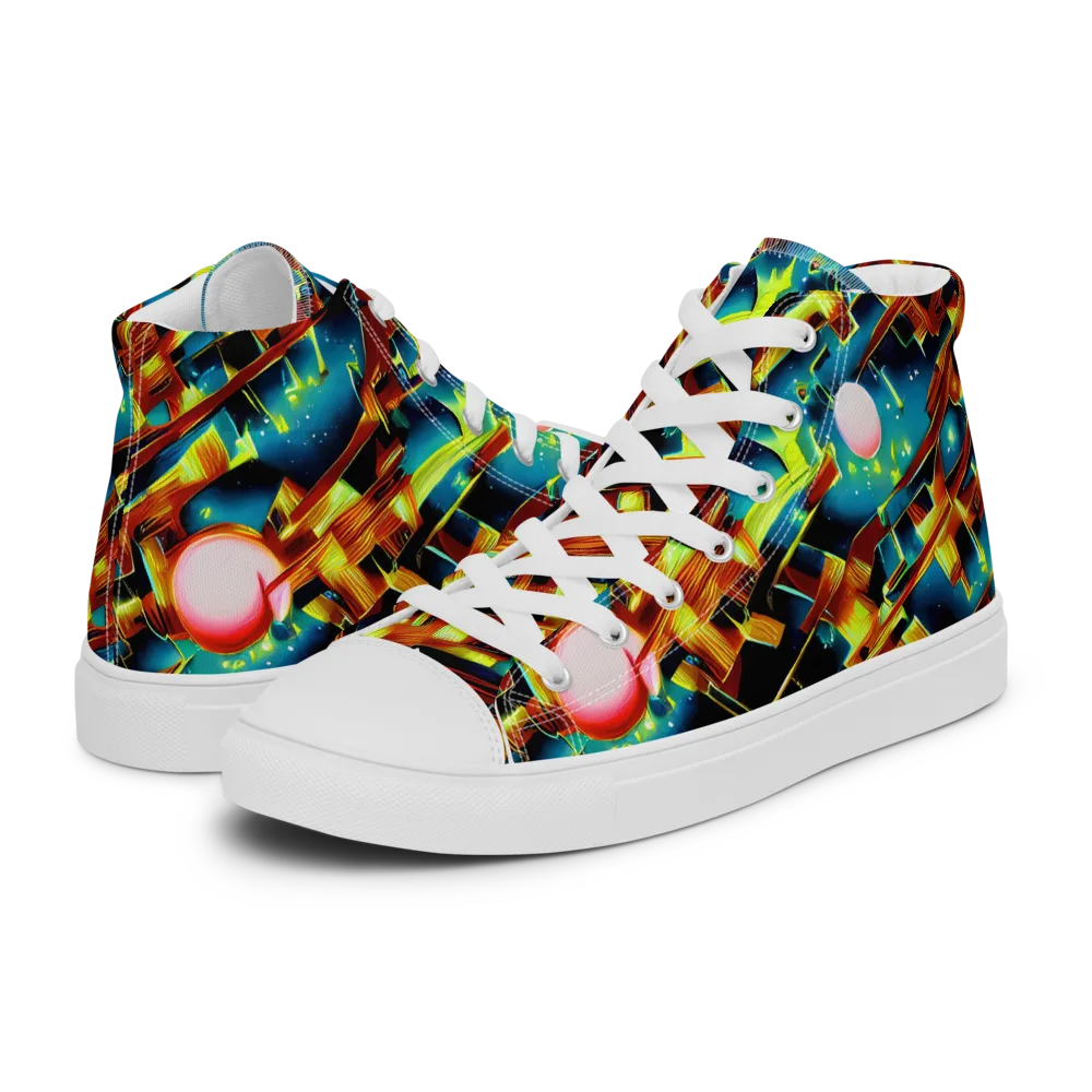 Solar Machina on Women's High Top Canvas Shoes — Left
