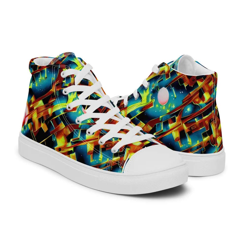 Solar Machina on Women's High Top Canvas Shoes — Right