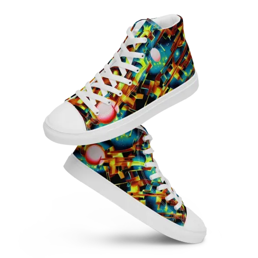 Solar Machina on a Women's High Top Canvas Shoes