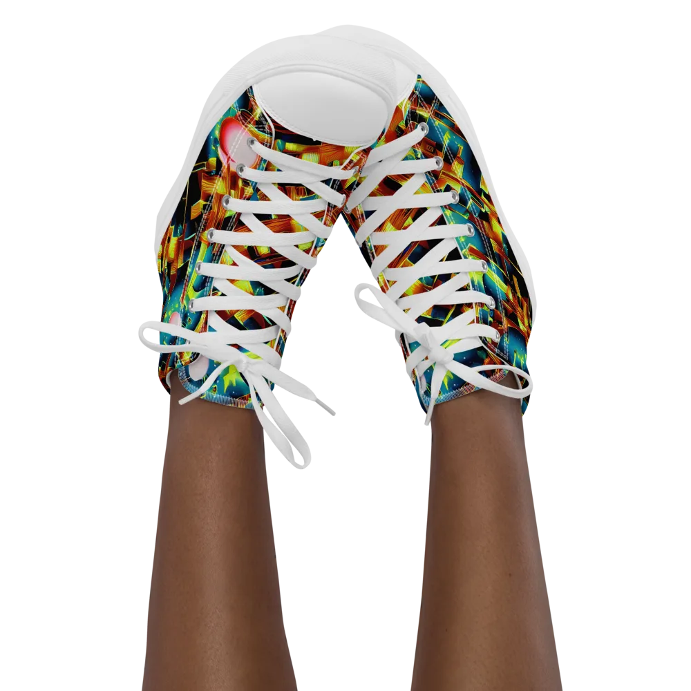 Solar Machina on Women's High Top Canvas Shoes — Front