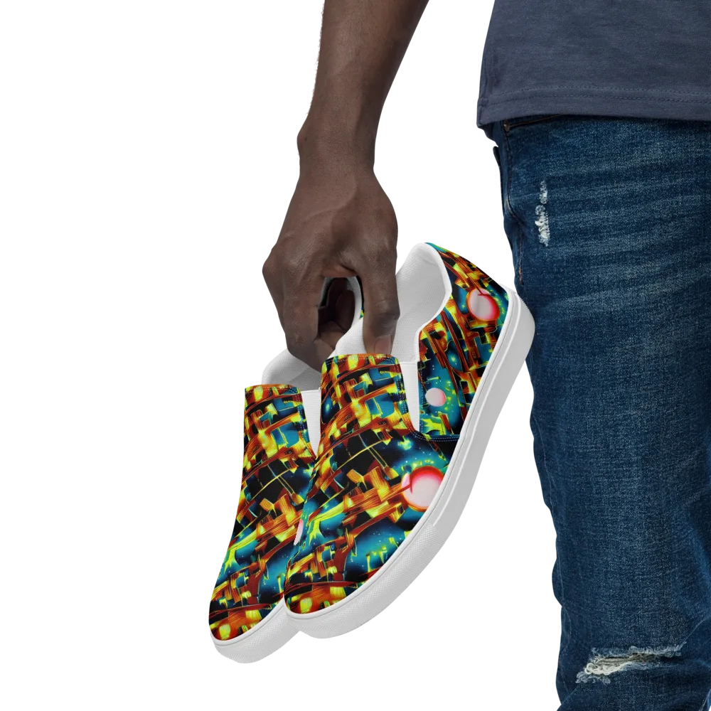 Solar Machina on Men's Slip-On Canvas Shoes — Left Front