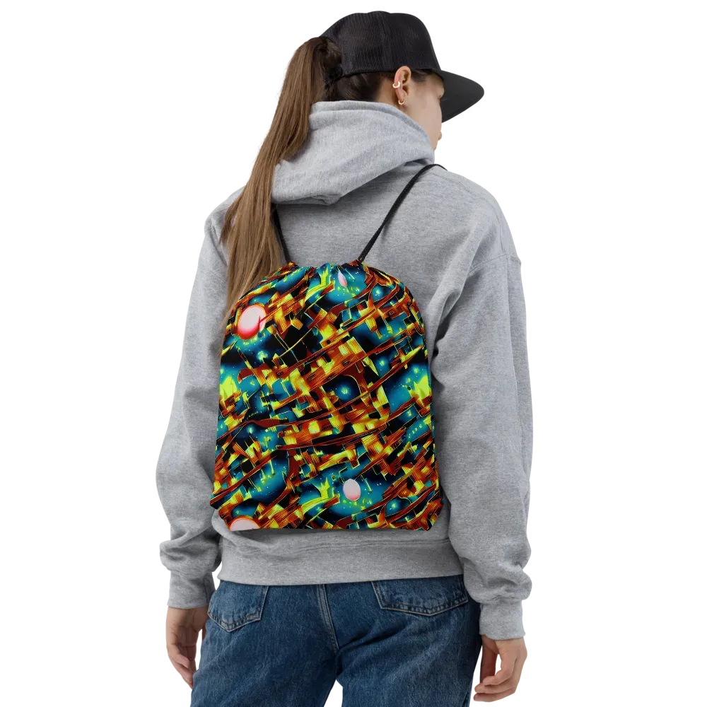 Solar Machina on Drawstring Bag — Front