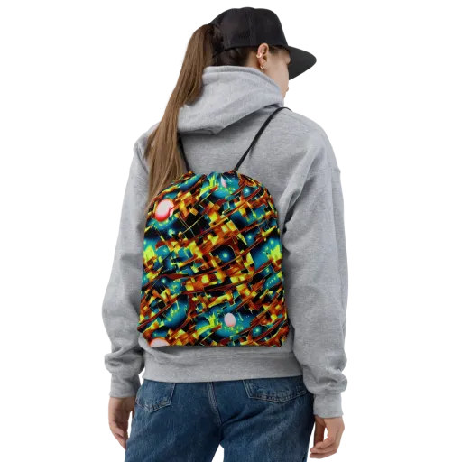 Solar Machina on a Drawstring Bag