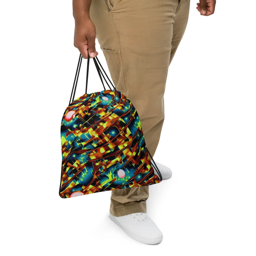 Solar Machina on Drawstring Bag — Front