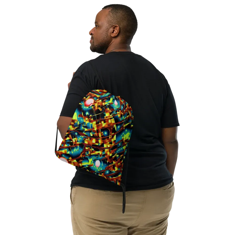 Solar Machina on Drawstring Bag — Front