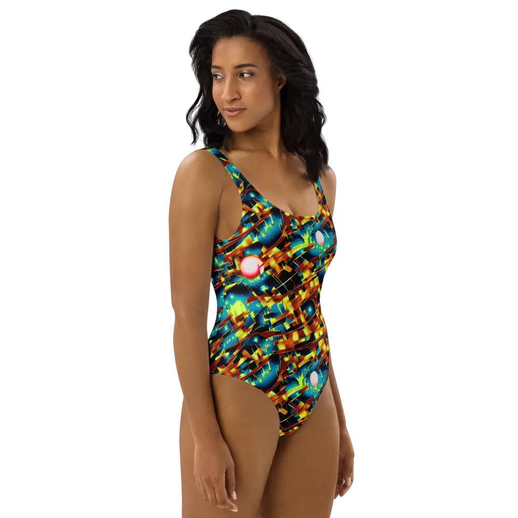 Solar Machina on One-Piece Swimsuit — Right