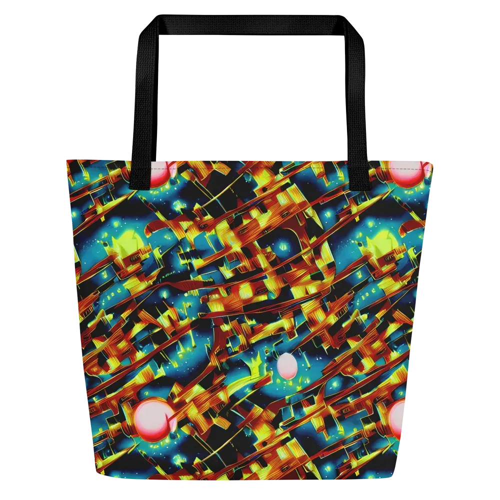 Solar Machina on Large Tote Bag W/ Pocket — Front