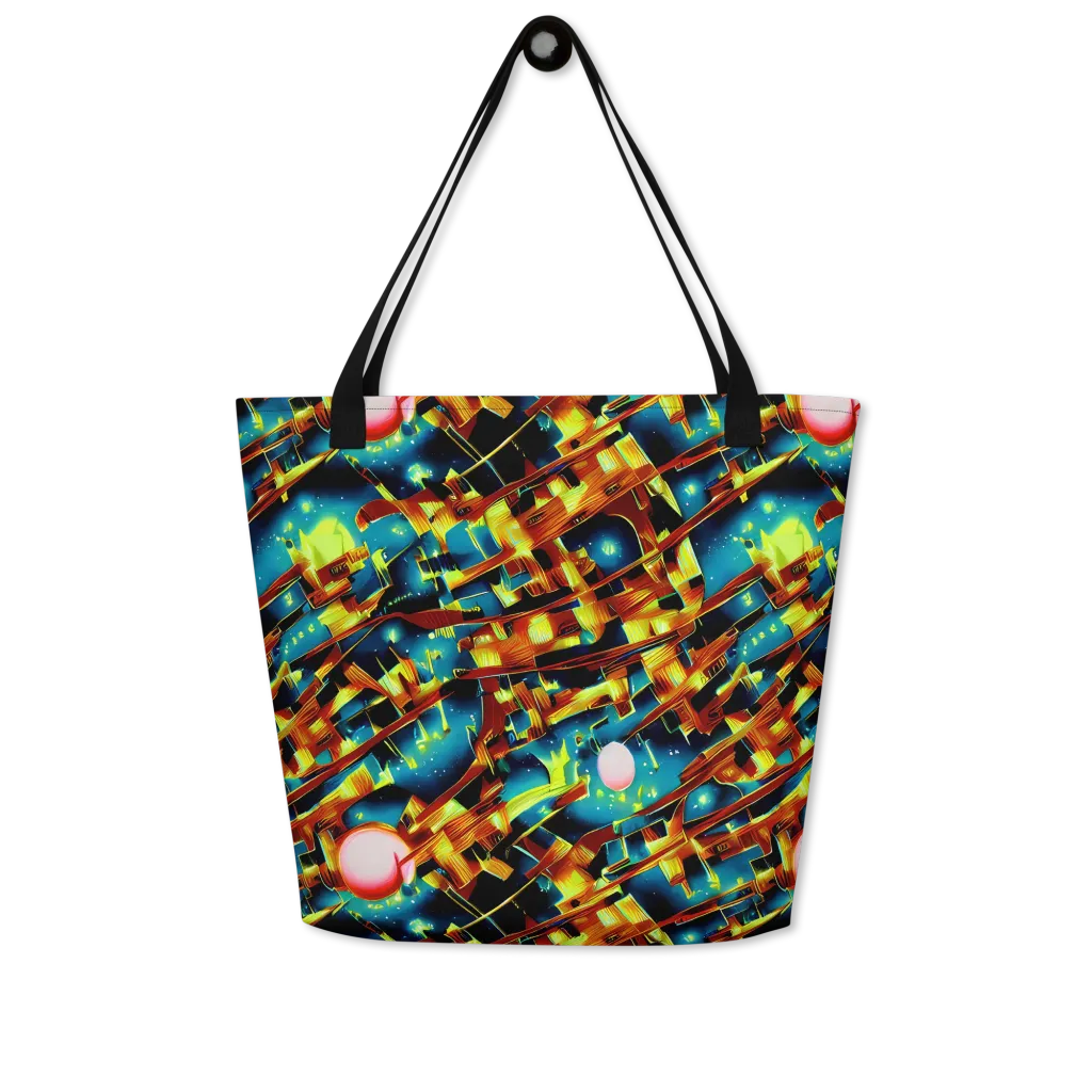 Solar Machina on Large Tote Bag W/ Pocket — Front