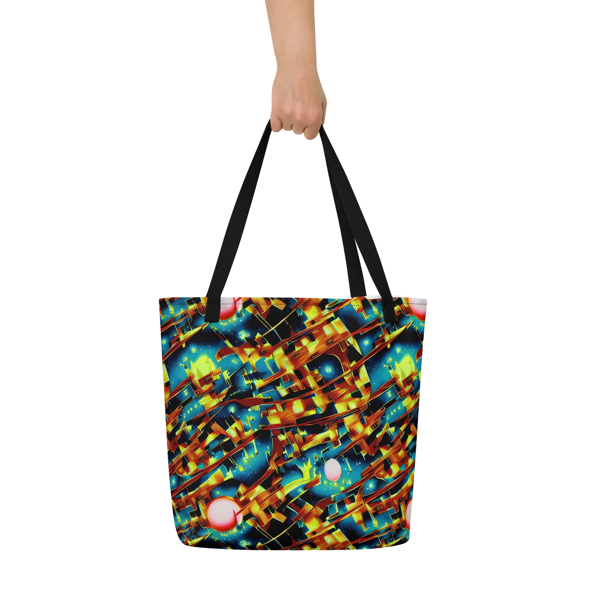 Solar Machina on Large Tote Bag W/ Pocket — Front
