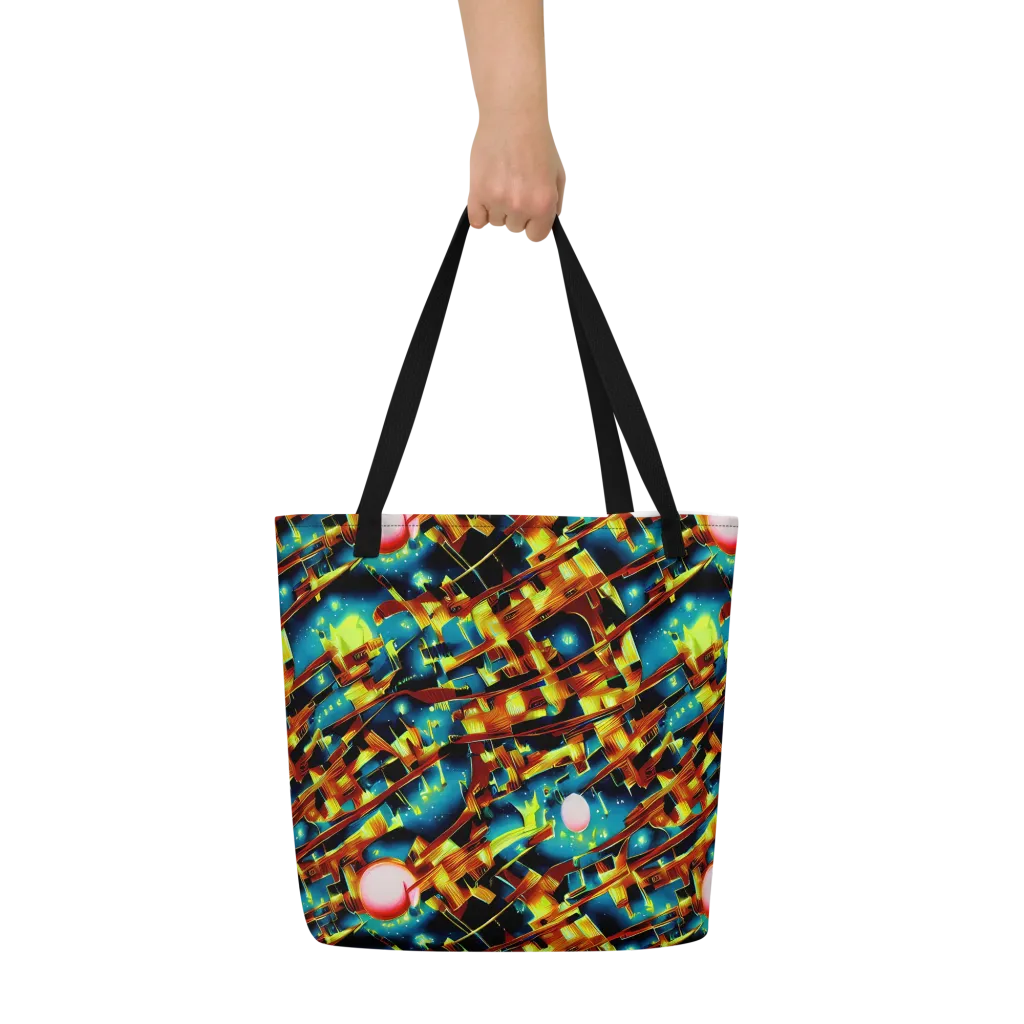 Solar Machina on Large Tote Bag W/ Pocket — Front