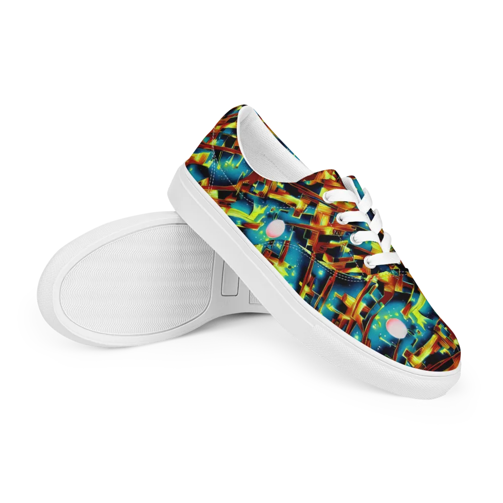 Solar Machina on Men's Lace-Up Canvas Shoes — Right Front