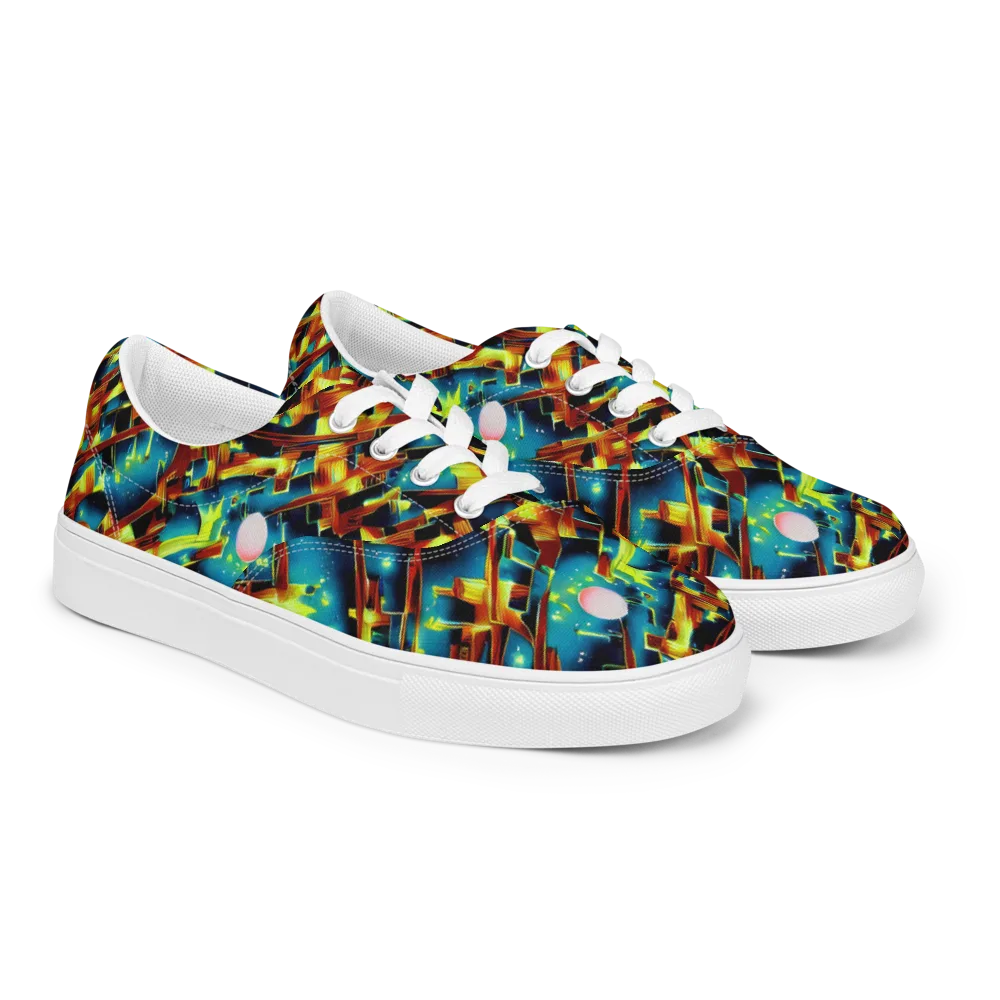 Solar Machina on Men's Lace-Up Canvas Shoes — Right Front