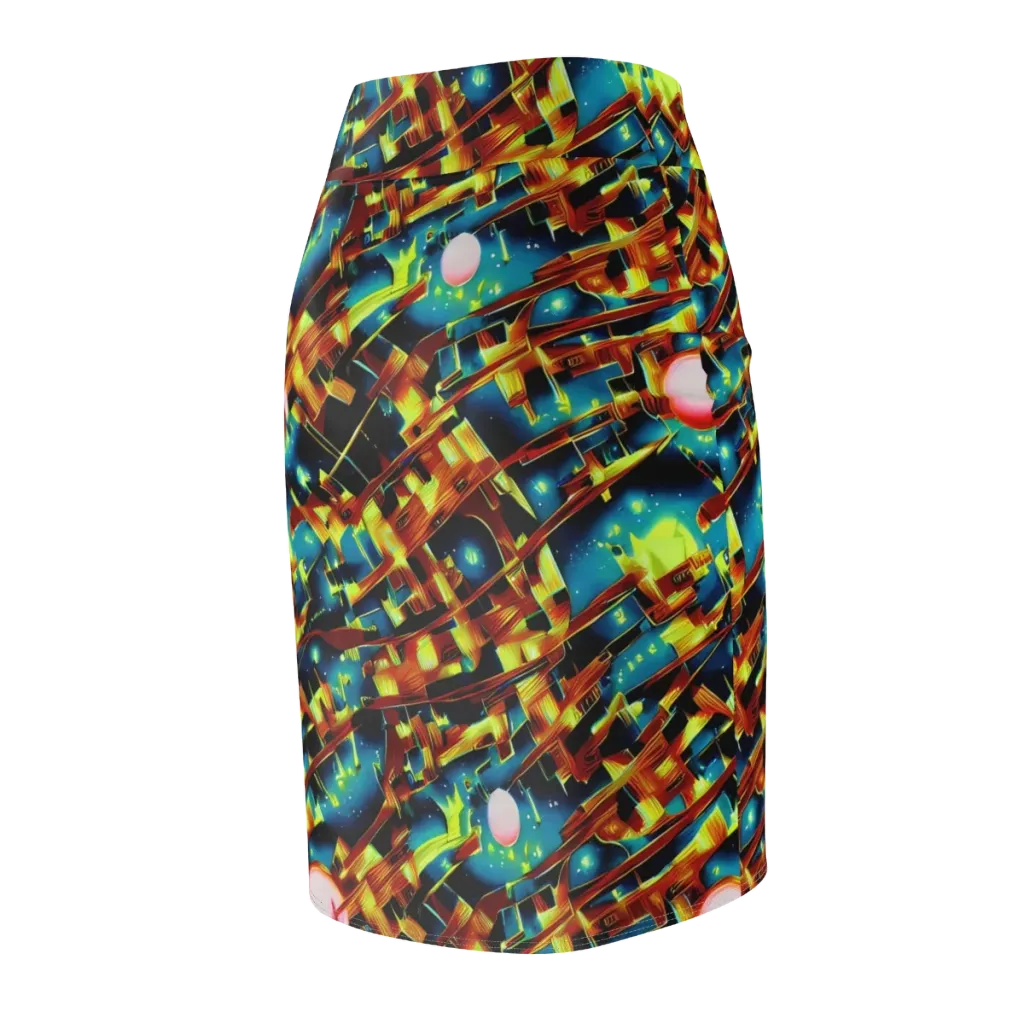 Solar Machina on Pencil Skirt — Back Side