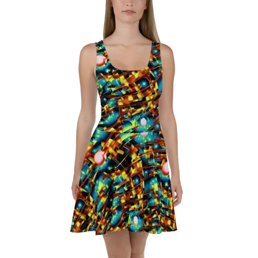 Solar Machina on a Skater Dress